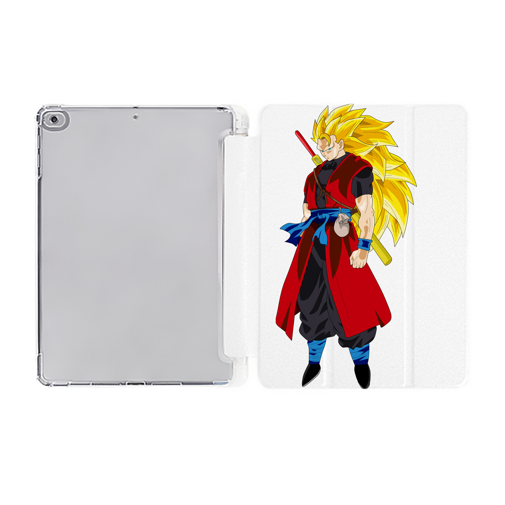 （画像用） ドラゴンボール トランクス（Torankusu）DRAGON BALL Trunks IPad ケース ペン収納付き 三つ折りスタンド PUレザー×シリコン 対応機種9.5/10.5/10.9インチ